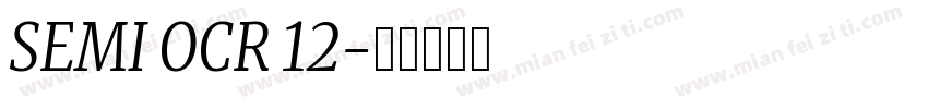 SEMI OCR 12字体转换